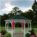 Gazebo decorated with bows