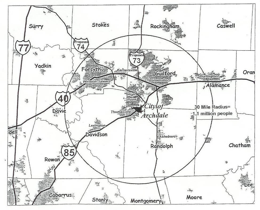 Archdale Map - Large