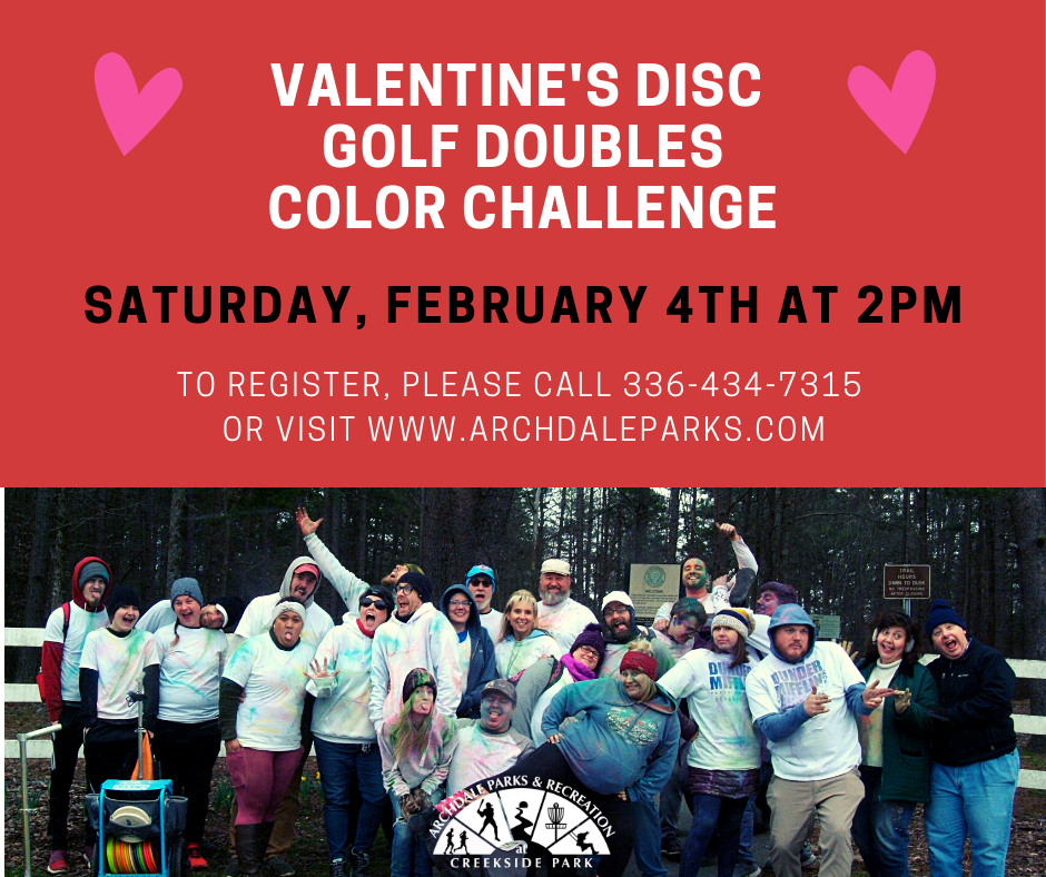 Valentines Disc Golf Doubles Color Challenge