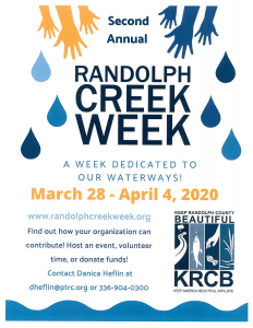 Randolph Creek Week March 28 to April 4, 2020 Opens in new window